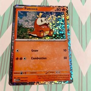 🔥✨ Fuecoco Holo Pokémon Card — McDonald’s Promo 2024 (002/015) ✨🔥